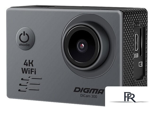 Экшен-камера Digma DiCam 300 (серый) - Изображение №3 — Интернет-магазин ПроЗаказ