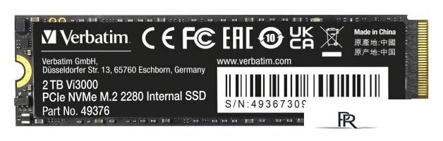 SSD Verbatim Vi3000 2TB 49376 - Изображение №1 — Интернет-магазин ПроЗаказ
