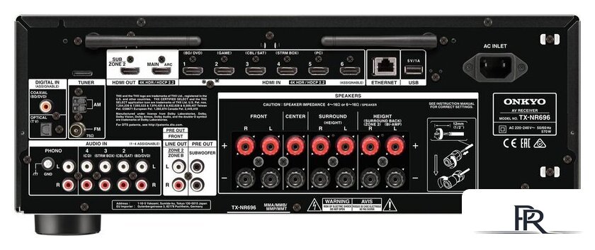 AV ресивер Onkyo TX-NR696 (черный) - Изображение №4 — Интернет-магазин ПроЗаказ