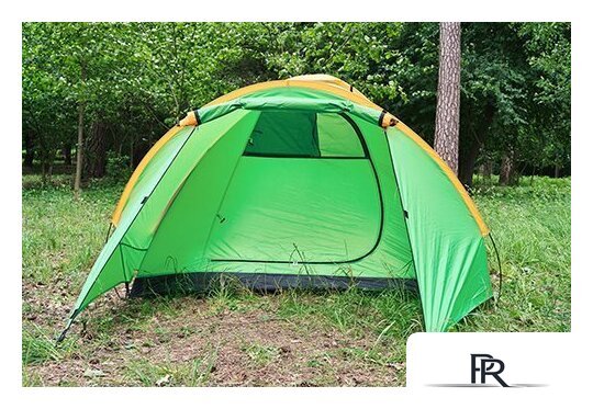 Треккинговая палатка Sundays Camp 4 (зеленый/желтый) - Изображение №3 — Интернет-магазин ПроЗаказ