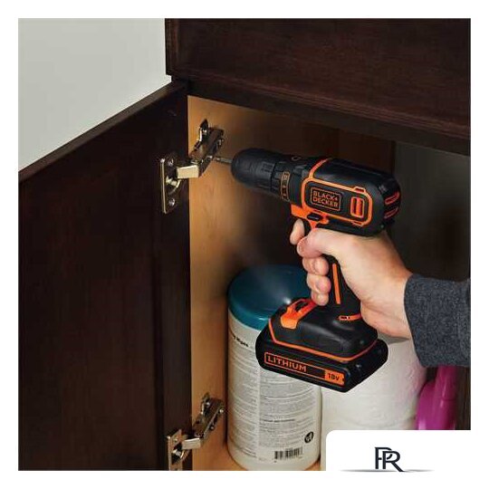 Дрель-шуруповерт Black & Decker BDCDC18KB (с 2-мя АКБ и кейсом) - Изображение №2 — Интернет-магазин ПроЗаказ