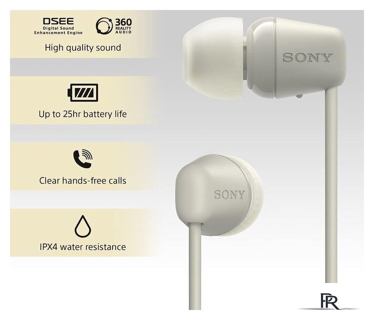 Наушники Sony WI-C100 (бежевый) - Изображение №4 — Интернет-магазин ПроЗаказ