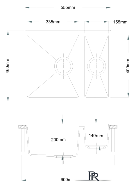 Кухонная мойка Longran Enigma ENG555.460 15 (terra/38) - Изображение №2 — Интернет-магазин ПроЗаказ