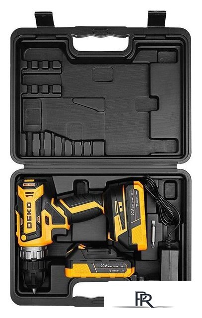 Дрель-шуруповерт Deko ZKCD20V 084-1007 (с 2-мя АКБ, кейс) - Изображение №1 — Интернет-магазин ПроЗаказ