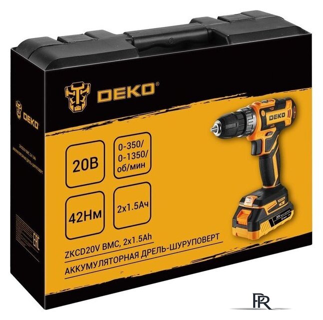 Дрель-шуруповерт Deko ZKCD20V 084-1007 (с 2-мя АКБ, кейс) - Изображение №3 — Интернет-магазин ПроЗаказ