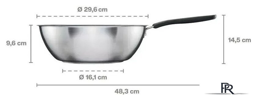 Сковорода ВОК Fiskars Functional Form 1072313 - Изображение №4 — Интернет-магазин ПроЗаказ