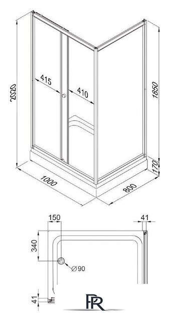 Душевой уголок Triton Фьюжн 100x80 А Полосы - Изображение №12 — Интернет-магазин ПроЗаказ