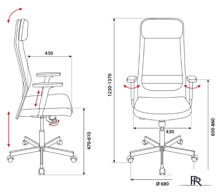 Офисное кресло Бюрократ T-995/BLACK (черный) - Изображение №6 — Интернет-магазин ПроЗаказ