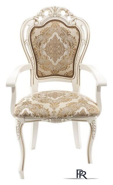 Стул с подлокотниками Woodville Bronte (молочный/патина) - Изображение №2 — Интернет-магазин ПроЗаказ