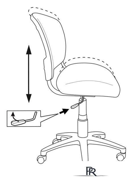 Компьютерное кресло Бюрократ CH-W296NX/26-24 (голубой) - Изображение №6 — Интернет-магазин ПроЗаказ