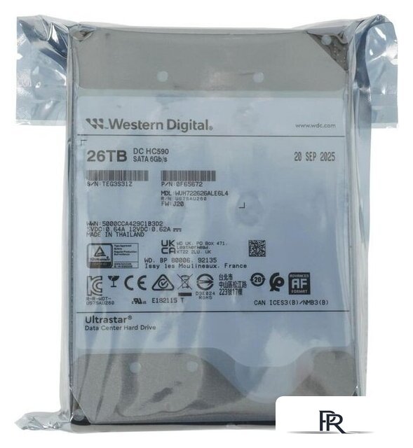 Жесткий диск WD Ultrastar DC HC590 26TB WUH722626ALE6L4 - Изображение №5 — Интернет-магазин ПроЗаказ