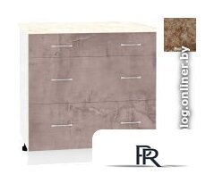 Шкаф напольный Кортекс-мебель Корнелия Лира НШ80р3ш (оникс/мадрид) - Изображение №1 — Интернет-магазин ПроЗаказ