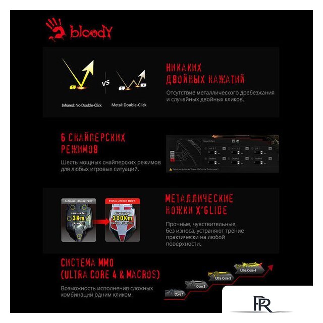 Игровая мышь A4Tech Bloody A70 - Изображение №5 — Интернет-магазин ПроЗаказ