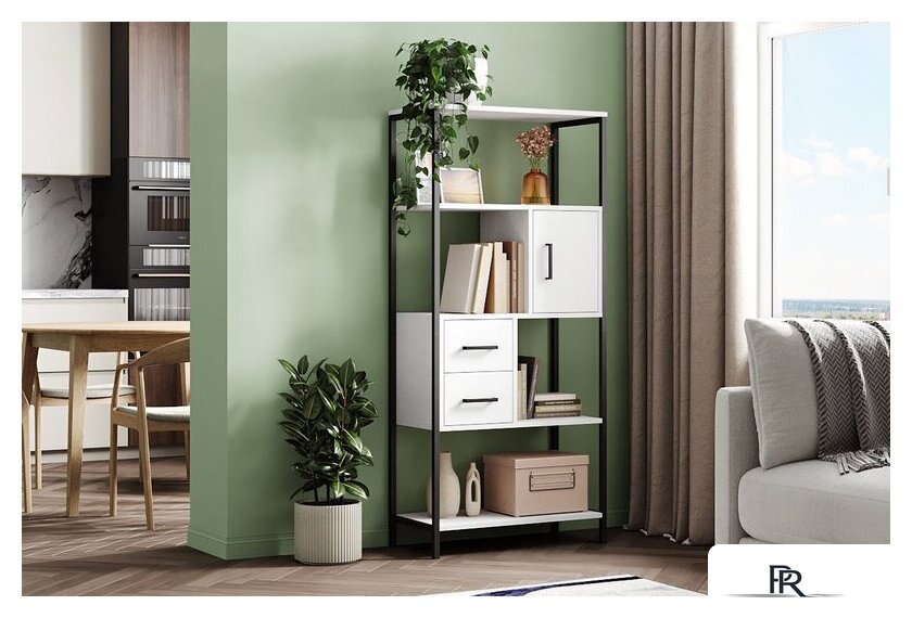 Стеллаж Mio Tesoro Cool Joy Loft (белый/черный) - Изображение №7 — Интернет-магазин ПроЗаказ