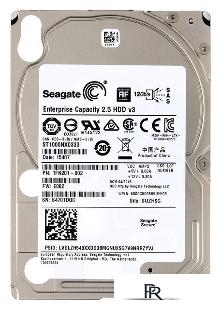 Жесткий диск Seagate Enterprise Capacity 1TB (ST1000NX0333) - Изображение №4 — Интернет-магазин ПроЗаказ