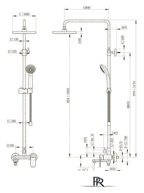 Душевая система  Bravat Opal F6125183CP-A-RUS - Изображение №3 — Интернет-магазин ПроЗаказ
