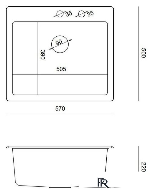 Кухонная мойка Quadron HB8304U1-C1_P2O - Изображение №4 — Интернет-магазин ПроЗаказ
