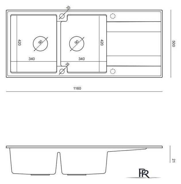 Кухонная мойка Quadron HQE11650U7_PVDC1_P2O - Изображение №6 — Интернет-магазин ПроЗаказ