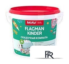 Краска MAV Flagman Kinder 1 л (белый полуматовый) - Изображение №1 — Интернет-магазин ПроЗаказ