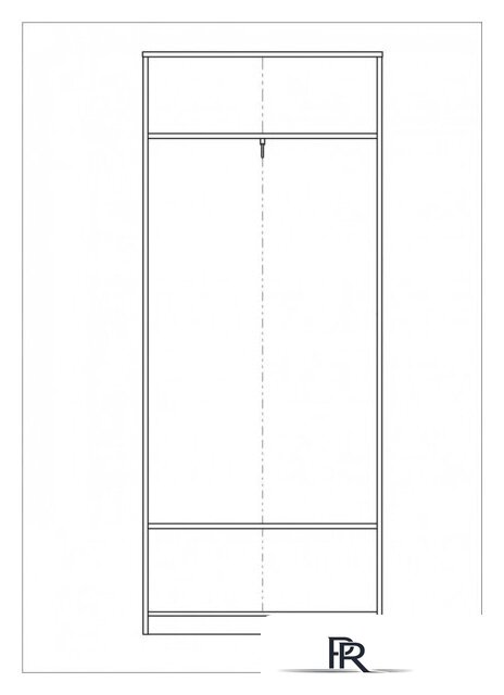 Шкаф распашной Mio Tesoro Сириус 2-х створчатый 1 ящик 2.02.01.240.1 (белый) - Изображение №5 — Интернет-магазин ПроЗаказ
