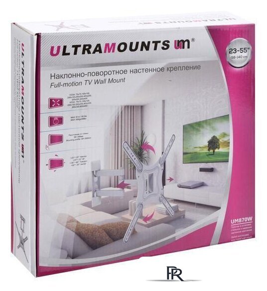 Кронштейн для телевизора Ultramounts UM870W (белый) - Изображение №9 — Интернет-магазин ПроЗаказ