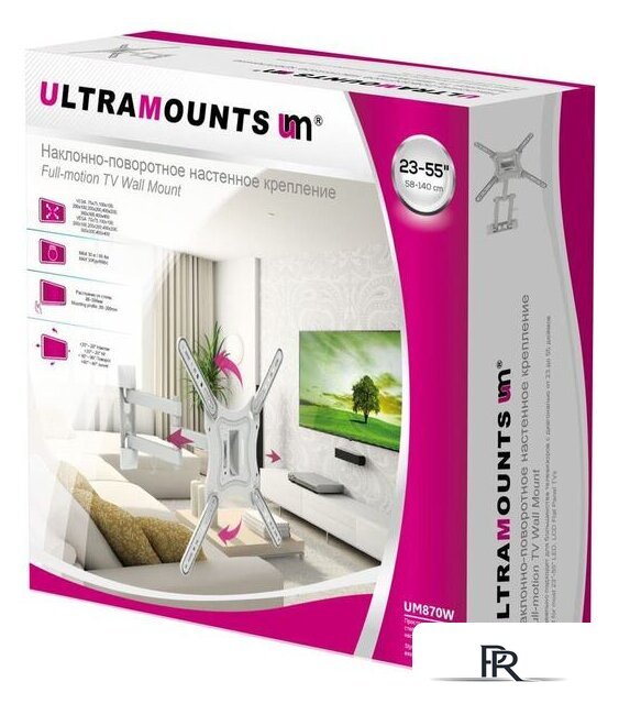 Кронштейн для телевизора Ultramounts UM870W (белый) - Изображение №8 — Интернет-магазин ПроЗаказ