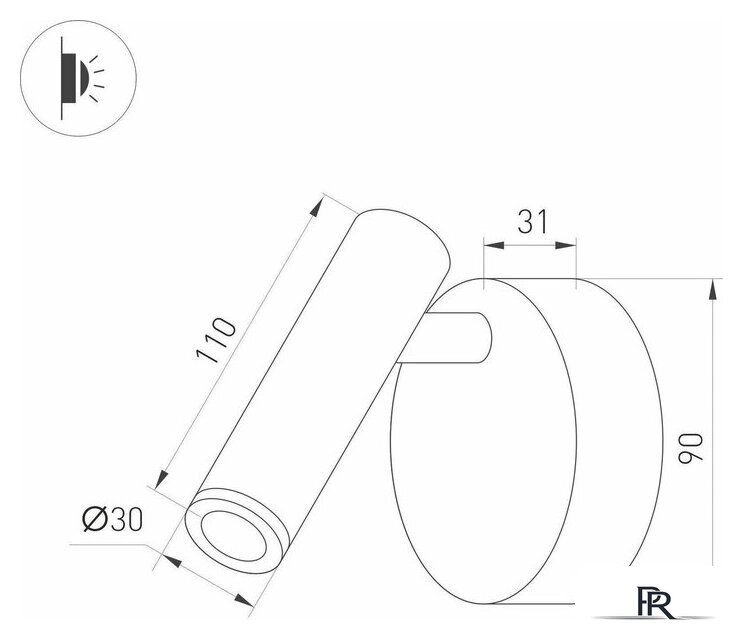 Спот Arlight SP-BED-NB-R90-3W Warm3000 036544 - Изображение №4 — Интернет-магазин ПроЗаказ