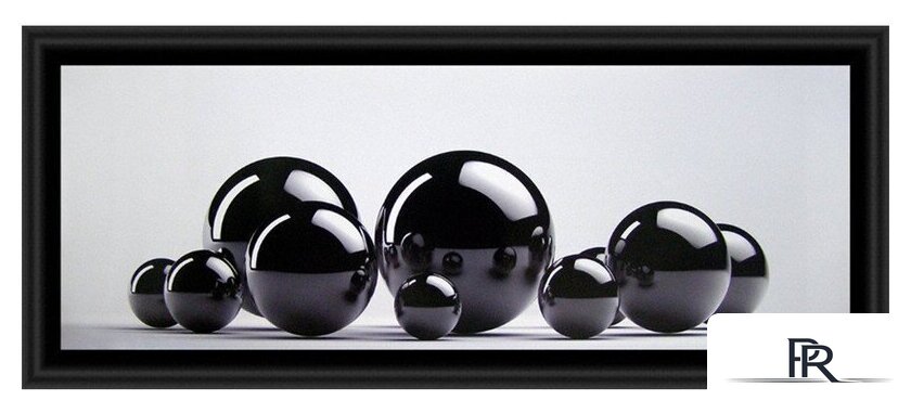 Картина Декарт Абстракция с черными шарами 8Л0422 - Изображение №1 — Интернет-магазин ПроЗаказ