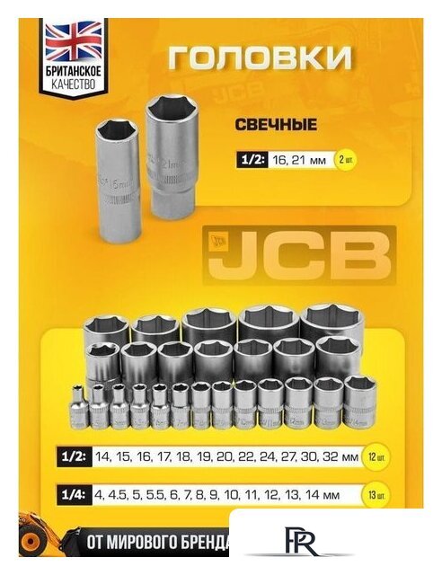 Универсальный набор инструментов JCB JCB-4821-5 (82 предмета) - Изображение №3 — Интернет-магазин ПроЗаказ