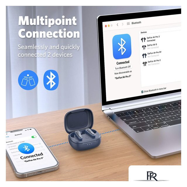 Наушники EarFun Air Pro 3 (темно-синий) - Изображение №7 — Интернет-магазин ПроЗаказ