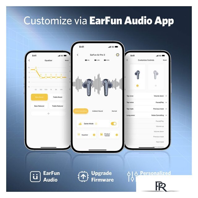 Наушники EarFun Air Pro 3 (темно-синий) - Изображение №8 — Интернет-магазин ПроЗаказ