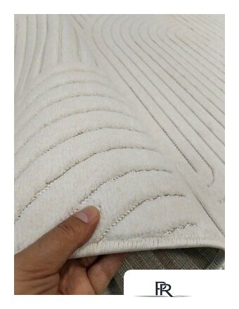 Ковер для жилой комнаты Radjab Carpet Сканди Сизаль Прямоугольник 10949A 12211RK (1.6x2.3, Krem/Krem) - Изображение №5 — Интернет-магазин ПроЗаказ