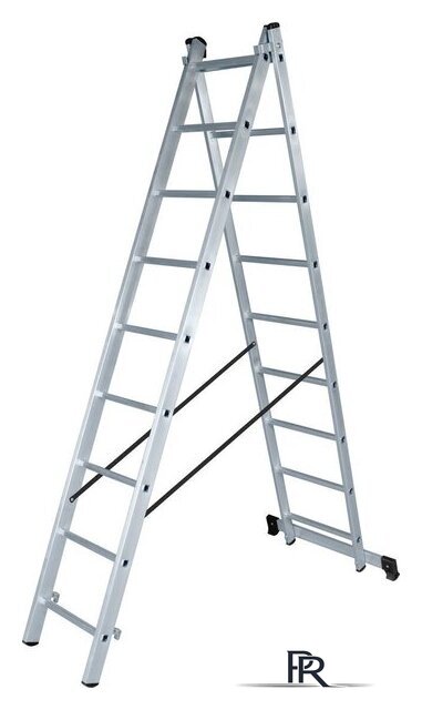Лестница-стремянка Новая высота NV 122 алюминиевая двухсекционная 2x7 ступеней - Изображение №2 — Интернет-магазин ПроЗаказ