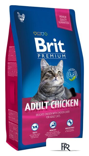Сухой корм для кошек Brit Premium Cat Adult Chicken с курицей 8 кг - Изображение №1 — Интернет-магазин ПроЗаказ