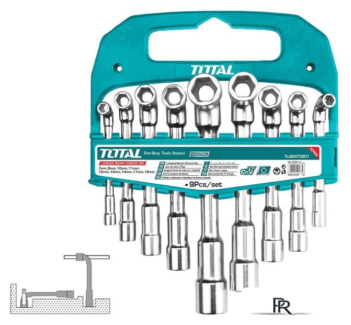 Набор ключей Total TLASWT0901 (9 предметов) - Изображение №2 — Интернет-магазин ПроЗаказ