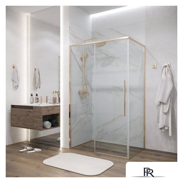 Душевая стенка Grossman Galaxy 90x195 200.K33.01.90.32.00 (золото сатинстекло прозрачное) - Изображение №6 — Интернет-магазин ПроЗаказ