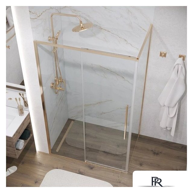 Душевая стенка Grossman Galaxy 90x195 200.K33.01.90.32.00 (золото сатинстекло прозрачное) - Изображение №7 — Интернет-магазин ПроЗаказ