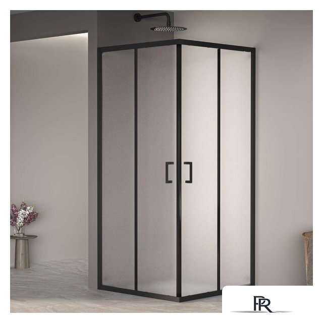 Душевой уголок RGW PA-030B 3508103088-24 80x80 (черный/матовое-сатинат стекло) - Изображение №1 — Интернет-магазин ПроЗаказ