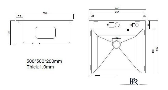 Кухонная мойка ARFEKA Eco AR 600*500 Satin - Изображение №14 — Интернет-магазин ПроЗаказ