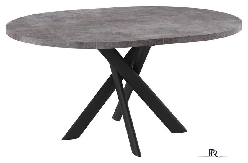 Кухонный стол Мамадома Ronaldo-120 раздвижной 120-160 (дымчатая керамика/черный) - Изображение №2 — Интернет-магазин ПроЗаказ