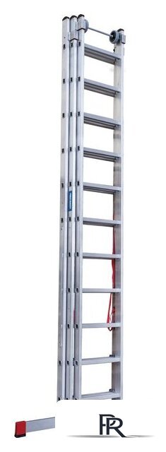 Лестница-стремянка Новая высота NV 523 трёхсекционная индустриальная 3x11 ступеней - Изображение №3 — Интернет-магазин ПроЗаказ