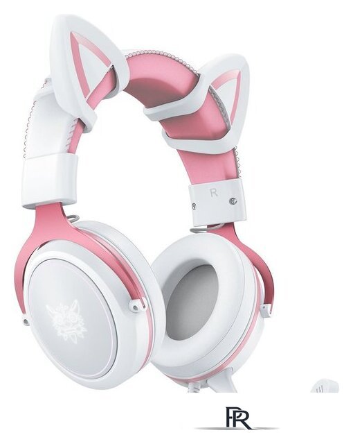 Наушники Onikuma X10 (белый/розовый, с ушками) - Изображение №4 — Интернет-магазин ПроЗаказ