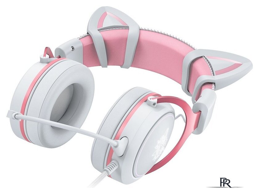 Наушники Onikuma X10 (белый/розовый, с ушками) - Изображение №5 — Интернет-магазин ПроЗаказ