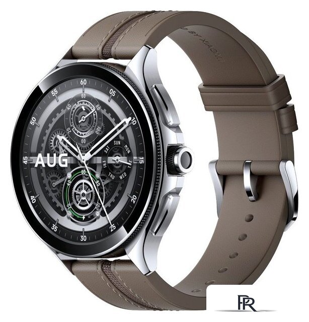 Умные часы Xiaomi Watch 2 Pro LTE (серебристый, с коричневым кожаным ремешком, международная версия) - Изображение №1 — Интернет-магазин ПроЗаказ