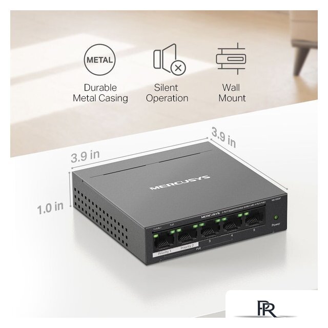 Неуправляемый коммутатор Mercusys MS105GP - Изображение №10 — Интернет-магазин ПроЗаказ