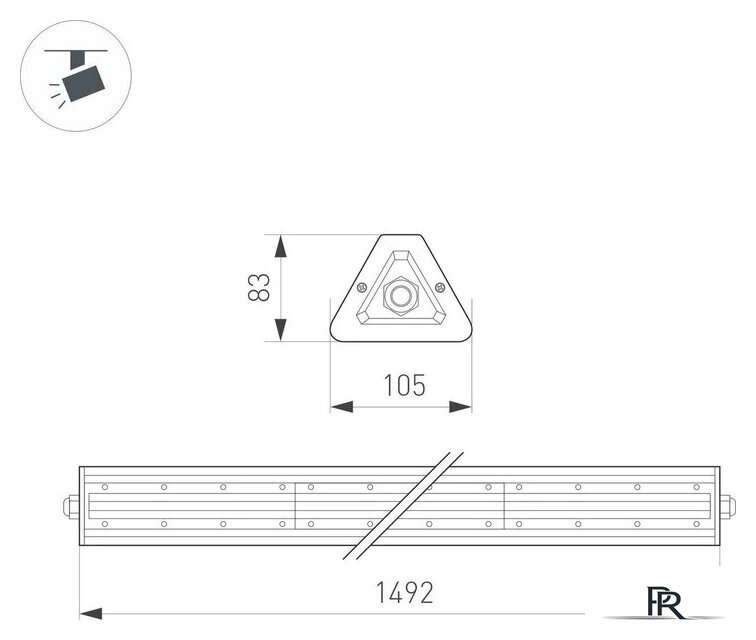 Линейный светильник Arlight SP-LAGERN-L1500-250W Day5000 WH 50х90deg 052426 - Изображение №3 — Интернет-магазин ПроЗаказ