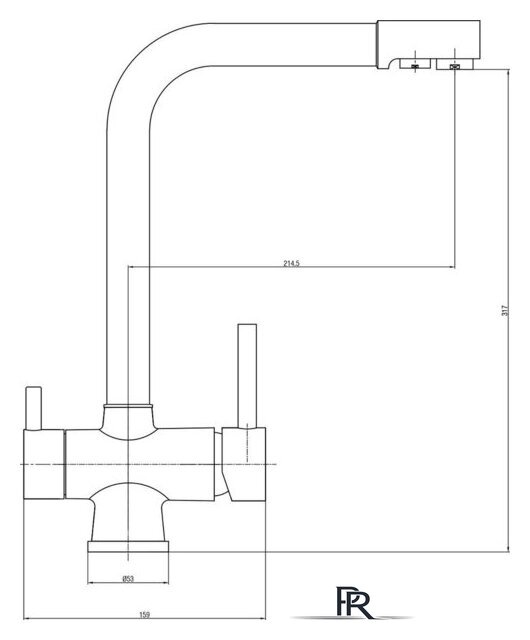 Смеситель Lauter Line 21АМ62311 - Изображение №2 — Интернет-магазин ПроЗаказ