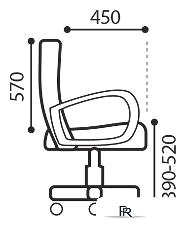 Офисное кресло Brabix Prestige Ergo MG-311 (ткань, серый) - Изображение №8 — Интернет-магазин ПроЗаказ