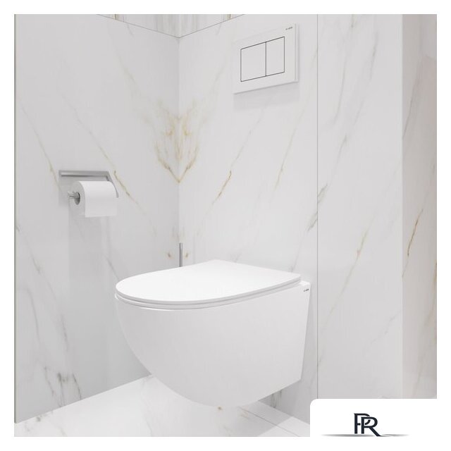 Унитаз подвесной Lauter Sulzdorf с микролифтом и кнопкой смыва 219701HD (белый/хром) - Изображение №17 — Интернет-магазин ПроЗаказ