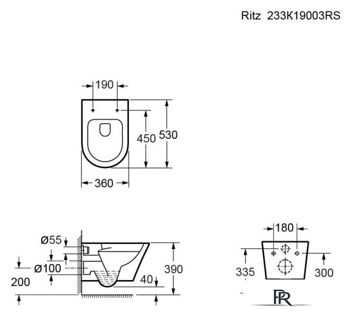 Унитаз подвесной Ambassador Ritz 233K19003RS - Изображение №11 — Интернет-магазин ПроЗаказ